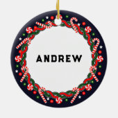 Badminton Holiday Gift Keramisch Ornament (Achterkant)