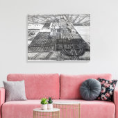 Badminton House in de provincie Gloucester Canvas Afdruk (Insitu (Woonkamer))