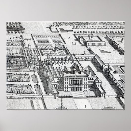 Badminton House in de provincie Gloucester Poster (Voorkant)