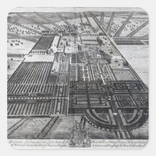 Badminton House in de provincie Gloucester Vierkante Sticker