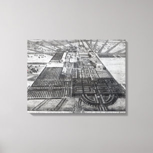 Badminton House in het graafschap Gloucester Canvas Afdruk