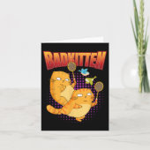 Badminton I Badkitten Cat I Badminton Racket Shutt Kaart (Voorkant)
