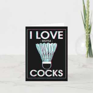 Badminton I Love is een badmintonspeler Kaart