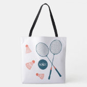 Badminton illustratie  tas MONOGRAMMED (Voorkant)