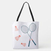 Badminton illustratie  tas MONOGRAMMED (Achterkant)