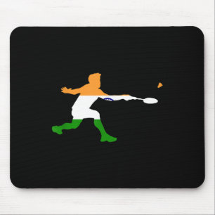 Badminton Indian Flag Racquet Shuttle Mannen Playe Muismat