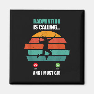 Badminton is bellen, tijd om te spelen en groot te magneet