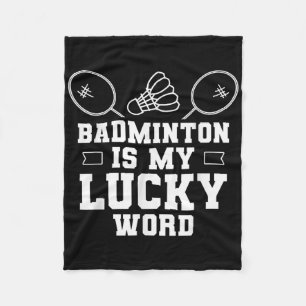 Badminton is mijn gelukkige woord team coach shutt fleece deken