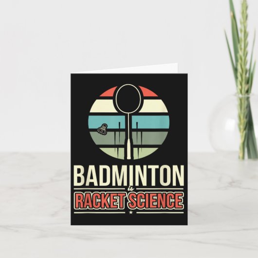 Badminton Is Racket Science Kaart (Voorkant)