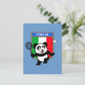 Badminton Italy Panda Briefkaart (Staand voorkant)