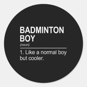 Badminton Jongen Zelfstandig Naamwoord Definitie S Ronde Sticker