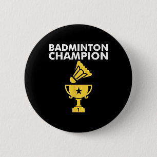 Badminton Kampioen Birdie  Ronde Button 5,7 Cm