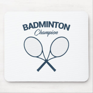 Badminton Kampioen I Racket I Shuttle I Badminton Muismat