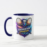 Badminton Kampioen Kleurrijke Combo Koffiemok