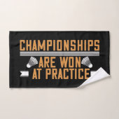 Badminton-kampioenschap gewonnen op het vliegveld  handdoek (Handdoek)