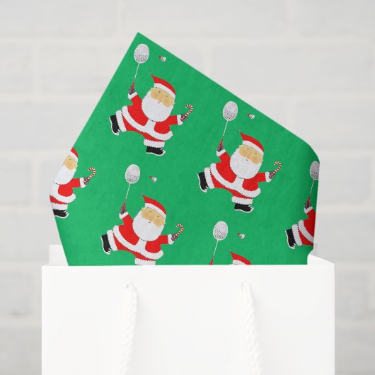 Badminton Kerst Tissue Papier (Cadeauzakje)