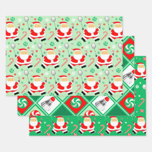 Badminton Kerstcadeau Inpakpapier Vel