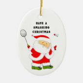 Badminton-kerstcollectibel Keramisch Ornament (Voorkant)