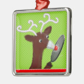 Badminton-kerstcollectibel Metalen Ornament (Links)