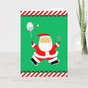 Badminton Kerstmis Feestdagen Kaart