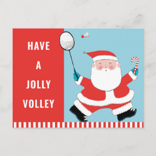 Badminton Kerstmis Feestdagenkaart