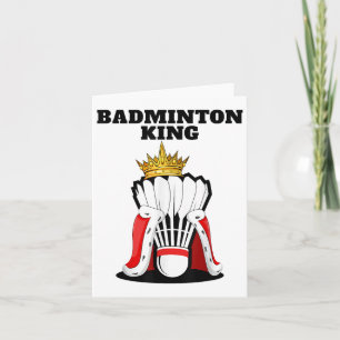 Badminton King _ Heren Badminton Speler Shirt Jong Kaart