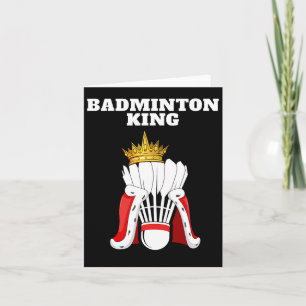 Badminton King Mannen Badmintonspeler Shirt Boys B Kaart