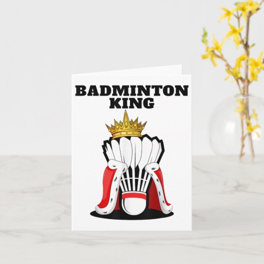 Badminton King _ Mannen Badmintonspeler Shirt Boys Kaart (Gele Bloem)