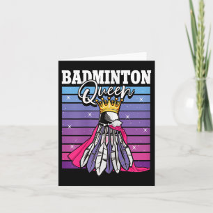 Badminton Koningin Shuttle Speler Kaart