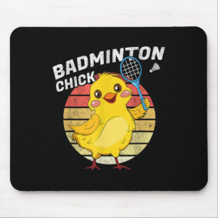 Badminton Kuiken Retro Kip Birdie Vrouwen Badminto Muismat