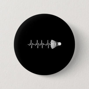 Badminton Kunst Voor Mannen Vrouwen Badminton Lief Ronde Button 5,7 Cm