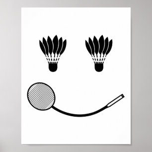 Badminton Lach Liefde Team Speler Coach Poster