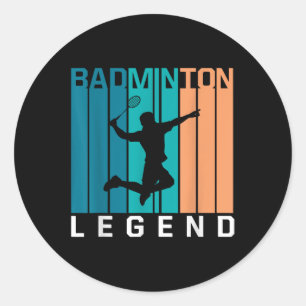 Badminton Legend Badminton Player Shuttle Sports S Ronde Sticker