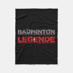 Badminton Legend Funny Badminton Gift Shuttle Fleece Deken