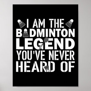 Badminton legende die je nog nooit van coach outfi poster