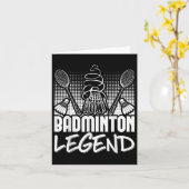 Badminton Levende Legende Speler Sport Shuttle  Kaart (Gele Bloem)