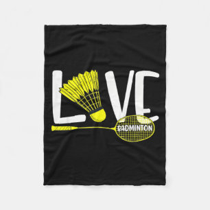 Badminton Liefhebber Cute Racket En Shuttle Sport Fleece Deken