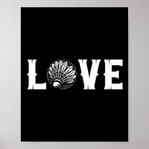 Badminton liefhebbers zijn dol op Shuttle Love Poster