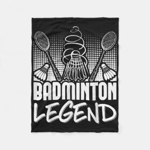 Badminton Living Legend Player Sport Shuttle Fleece Deken