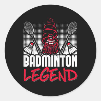 Badminton Living Legend Player Sport Shuttle Ronde Sticker
