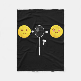Badminton Love Happy Team Player Coach Funny Shutt Fleece Deken