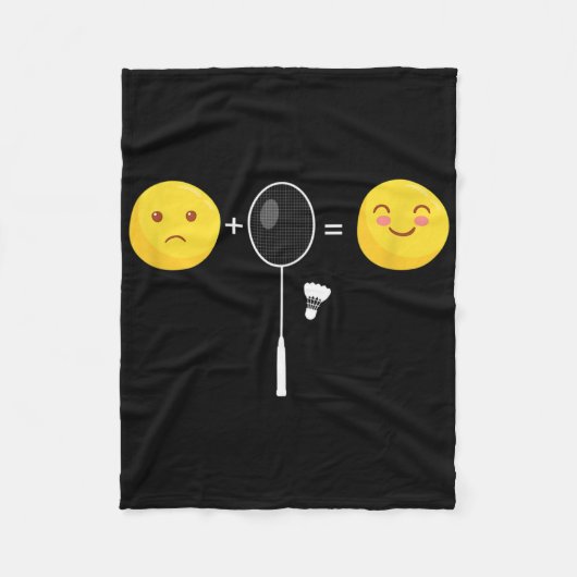 Badminton Love Happy Team Player Coach Funny Shutt Fleece Deken (Voorkant)