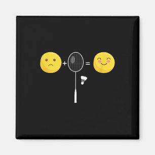 Badminton Love Happy Team Player Coach Funny Shutt Magneet