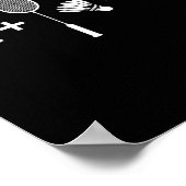 Badminton Love Happy Team Player Coach Poster (Hoek)