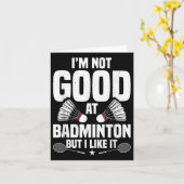 Badminton Lover Team Shuttle Coach Badminton Spele Kaart (Gele Bloem)
