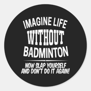 Badminton Mannen En Vrouwen Shuttle Speler Kindere Ronde Sticker
