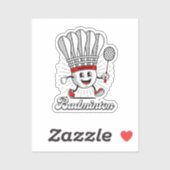 Badminton Mascot Classic Sticker (Vel)