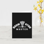 Badminton Master Shuttle Birdie Badminton  Kaart (Gele Bloem)