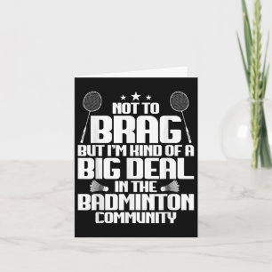 Badminton Match Shuttle Big Deal Badmintonspeler Kaart
