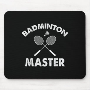 Badminton Meester Grappige Badminton Speler Shuttl Muismat